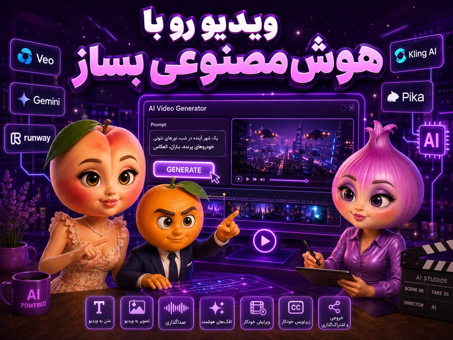آموزش ساخت ویدیو AI