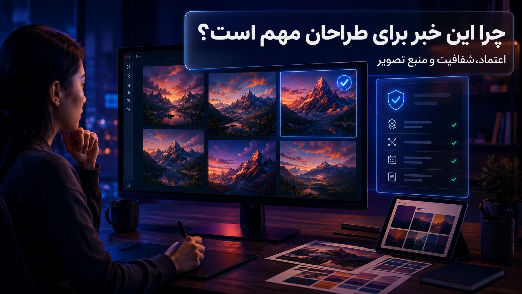 اهمیت شفافیت و اصالت تصویرهای هوش مصنوعی برای طراحان گرافیک
