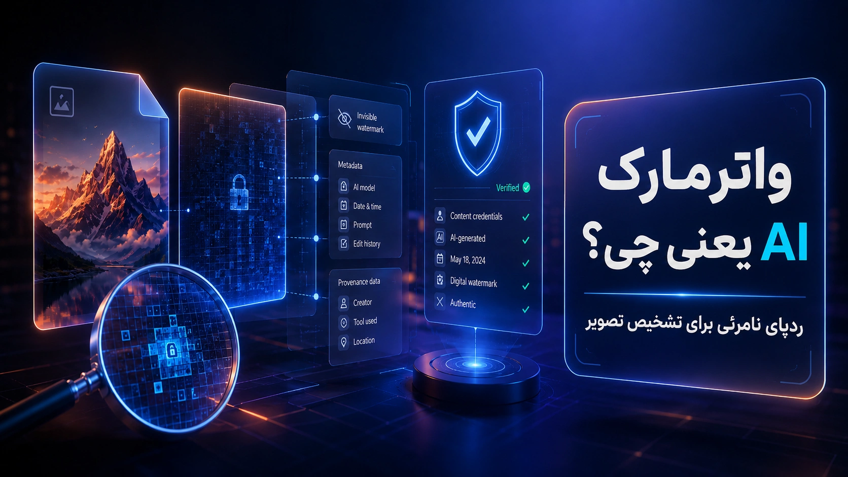 واترمارک هوش مصنوعی و نقش آن در تشخیص تصویرهای ساخته&zwnj;شده با AI