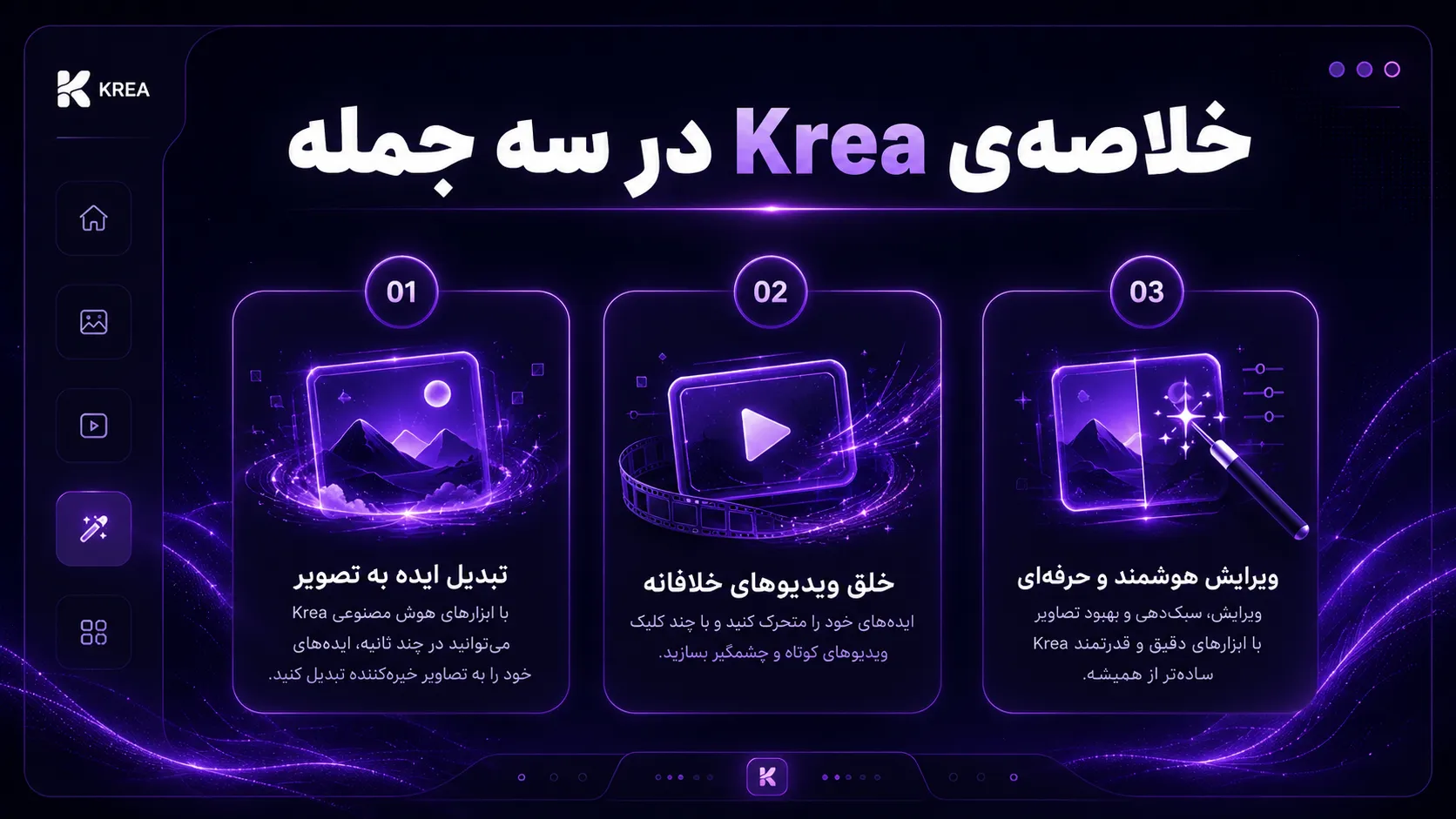 خلاصه&zwnj;ی Krea در سه جمله