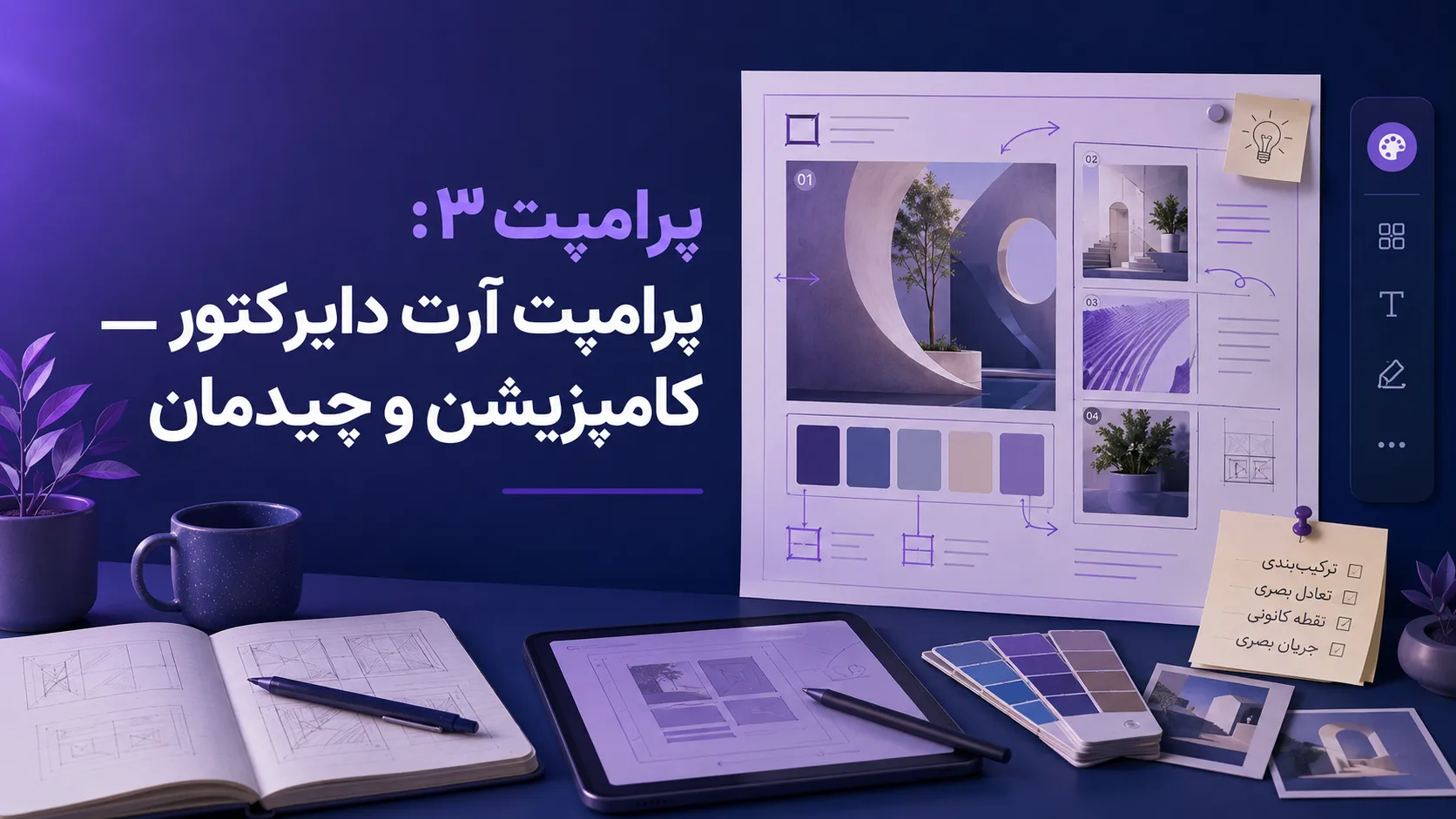 پرامپت ۳پرامپت آرت دایرکتور &mdash; کامپوزیشن و چیدمان