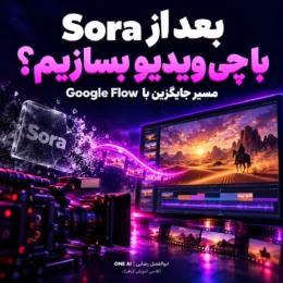 کاور مربع جایگزین Sora با Google Flow؛ دوربین سینمایی و نمایشگر ویدیو